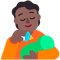 Person Feeding Baby- Medium-Dark Skin Tone emoji on Microsoft